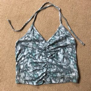 URBAN OUTFITTERS! Snakeskin tie halter top